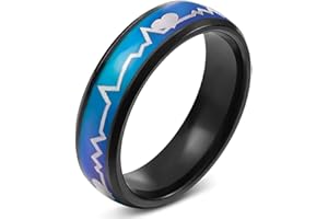 EUMENIDES Anello Che Cambia Colore,Anelli D'umore, Anello Colorato In Acciaio Al Titanio, Anello Romanzo, Anello Alla Moda Per Gli Amanti,…