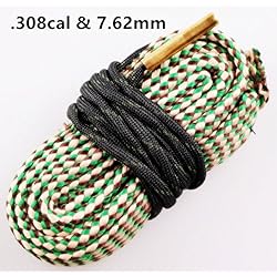 Corde de nettoyage pour canon, calibre 7,62 mm (.300), 7,82 mm (.308), 7,69 mm (.303) et calibre 30,06 - Pour nettoyer canon de fusil, pistolet, carabine
