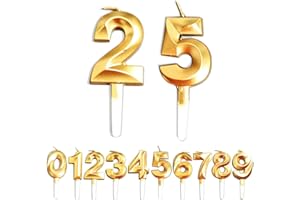 WLHGH Geburtstag Kerzen, 25th/52th Geburtstagskuchen kerzen, Kuchen Dekoration für Geburtstag Party Hochzeit Jahrestag Abschlussfeier Feier Lieferungen