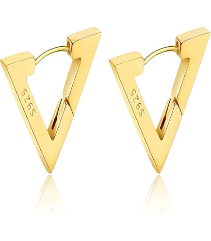 Orecchini a triangolo in argento 925 - LAWAKERA