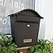 Produktbild Villa mailbox im freien mailbox Europäischen wand schmiedeeisen kreative outdoor wasserdicht mit lock zeitungsbox einfache wandbehang (Farbe : Shawen black)