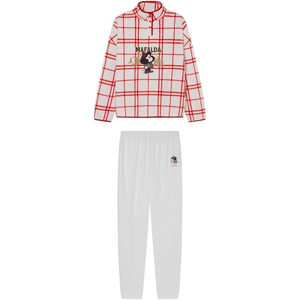 Women'secret Dames Pijama Largo Snoopy Wild Red Collection