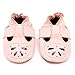 Soft Leather Baby Shoes with Suede Soles by Dotty Fish. Pale Pink Mary-Jane Sandal Design Girls 6-12 Months
