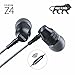 Evidson AudioWear Z4 Black Earphones with Mic - Metal Earphones with Titanium Diaphragm -Noise Cancelling Stereo Headset with Tangle Resistant thermoplastic Elastomers cables - Rich Bass and Crisp Highs - Made in India (Black) RS.1049.00
