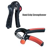 SEAAN 2er Set Handle Hand Gripper Strength Training Adjustable Exerciser Strength Hand Gripper No Slip Muscle Strength Training Resistance to 22 88 lbs Trainer Wrist Strength Training Grip and Forearm Muscles - 2