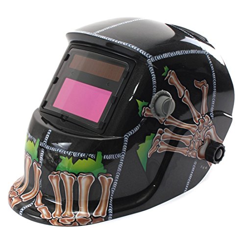 Solar Schweissmaske – TOOGOO(R) Automatik Solar Schweisshelm Schweissschirm Solar Schweissmaske Skull - 2