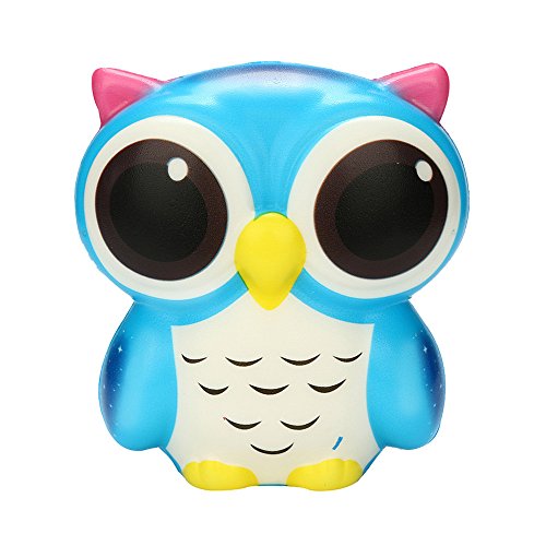 Preisvergleich Produktbild Covermason Eule Squishy Toys Spielzeug Jumbo Cute Stress Kombination Toys angsames Aufstehen Duftend Stress abbauen Spielzeug (Blau)