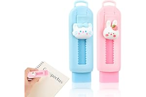 AIUOVEW 2 Stück Versenkbarer Radiergummi - Miau, für Bleistifte und Buntstifte, in Form von Hase und Kätzchen, Nette Geschenkidee, 2,5 x 8,8 x 1,5 cm, Kitty-Thema