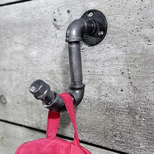 Preisvergleich Produktbild HIMAmonkey Industriedampfventil Eisen Wasserleitung Wand Kleiderhaken Hutablage Halter Kleiderbügel Küche Badzubehör