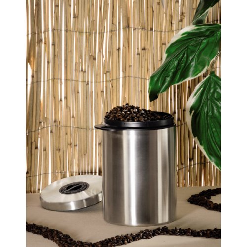 Xavax Kaffeedose für 1kg Kaffeebohnen, Tee, Kakao, mit Aromaverschluss, Edelstahldose, silber - 2