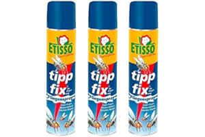 3 x 400 ml Sparpack Etisso tipp fix Fliegenspray Insektenspray + 20g Kressesamen Sprint gratis