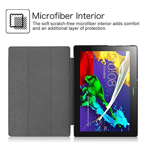 Fintie Lenovo Tab 2 A10-30 / Tab 2 A10-70 / Tab 3 10 Plus Hülle – Ultra Slim Superleicht Schutzhülle Tasche mit auto Sleep / Wake Funktion für Lenovo Tab 2 A10-30 / A10-30L / A10-30F / Tab 2 A10-70 / A10-70L / A10-70F / TAB3 10 Plus / Tab 3 10 Business 10,1 Zoll Tablet, Landkarte Design - 3