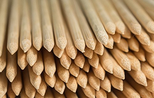 Bambus-Stäbe zum Marshmallowrösten, 91 cm lang, extra dick, robuste Holzspieße, perfekt zum Rösten von Marshmallows, Hot Dogs, Kebab, Wurst, ökologisch und umweltschonend, 100 % biologisch abbaubar, 110 Stück pro Packung - 5