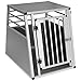 Produktbild WOLTU HT2075sbM2 Hundebox Hundetransportbox Transportbox Alubox Aluminium Alu Box 1 Türig Reisebox Gitterbox Silber