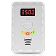 Gas Leak Detector, Natural Gas Detector and Plug in Carbon Monoxide Detector for Home, Kitchen, Combustible Gas Leak Detector Monitor for CO, LNG, LPG, Methane