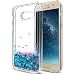 Produktbild Samsung A5 2017 Hülle , 3D Glitzer Transparent Silikon Tasche mit Weich Rahmen Fließen Flüssig Bling Schwimmend Treibsand Liquid Bunte Stern Herz Case Cover für Samsung Galaxy A5 2017 - Blau