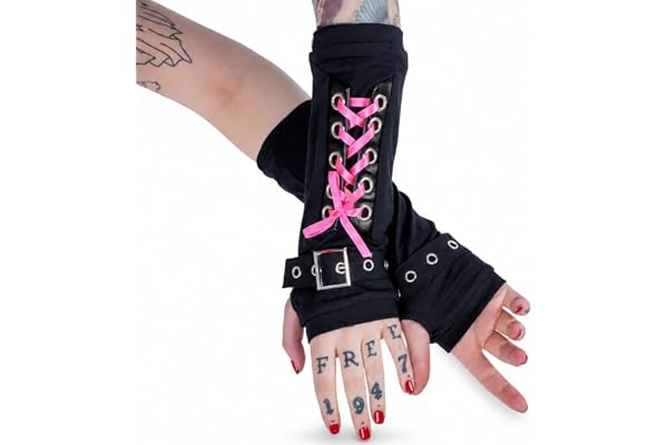 MIJOMA Poizen Industries 1 par armvärmare gotisk punk navya armvärmare en storlek passar alla unisex