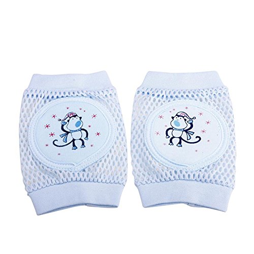 HARMERSTORE 1PC Nice Infant kneepad For Lovely And Petite Babies blue monkey