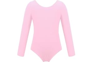 inlzdz Mädchen Ballettanzug Kinder Turnanzug Gymnastikanzug Langarm Ballett Trikot Leotard Tops Sport Training Tanzkleidung gr.98-152