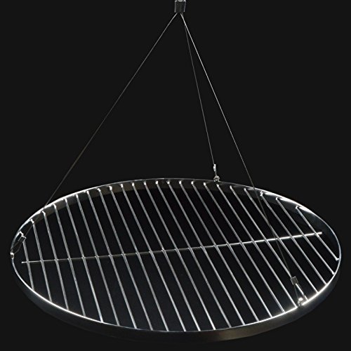 Ø 53 cm Grillrost Rund Schwenkgrill Rost Grill Edelstahl mit Seil