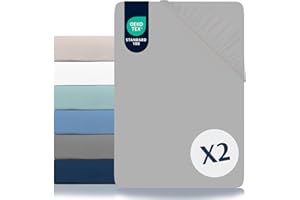 Dreamzie Juego de 2 Sabanas 135 x 190 Ajustables - Microfibra Ultra Suave Oeko Tex Certificado - Sabanas Bajeras 135x190 - Gris Peltre