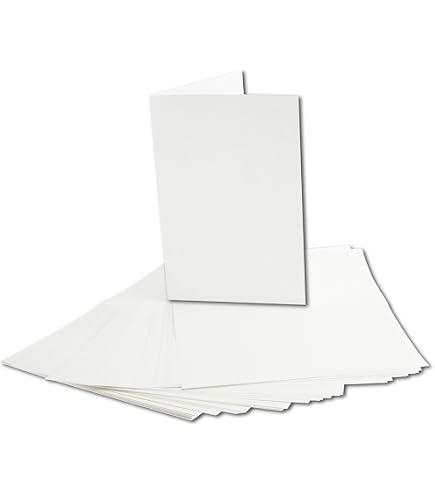 Papier à Cartes Gustav Neuser - Format B6 (123x174mm) - 50 Feuilles Blanches Mat - Imprimable