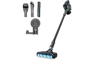 Cecotec Aspirador Escoba Sin Cable Conga Rockstar 500 X-Treme, Sin Bolsa, 3 en 1: Vertical, Escoba y de Mano, Motor Digital Brushless, 430W Potencia, 24KPA, hasta 65 min Autonomía, Máxima eficiencia