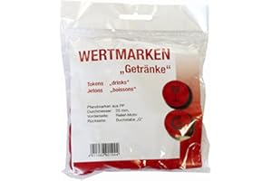 WOLF & APPENZELLER Wertmarken-Chips Getränke, rot, 100 Stk.