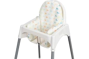 EVERESTBEAUTY Cotton Seat Cover for IKEA Antilop Highchair, Padded Forest Pattern Flag Cushion