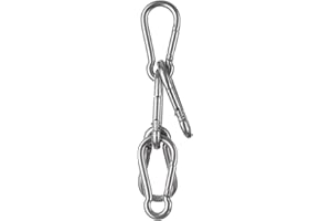YoiYee 304 Stainless Steel M5 X 50mm Carabiner Clip, Durable, Versatile & Reliable, Ideal for Outdoor Activities