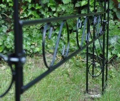 Laubengangverbinder 12mm, verziert, Schwarz für Laubengang Rosentunnel Rosenbogen