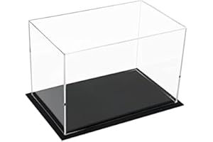 CEET Caja de exhibición Transparente de acrílico, Vitrina Multifuncional de exhibición de Colecciones a Prueba de Polvo, con Base Engrosada, para muñecas de Acción de Juguetes (22x13x12inch/55x33x30cm)