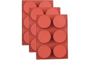 REYOK Stampi in Silicone Cilindrici Piccoli a 6 Cavità Stampi in Silicone Cilindrici Rotondi 3 Pezzi Usati Per Sapone Fatto a Mano Cioccolato Gelatina Budino Torta Strumenti di Cottura Stampi Per Biscotti