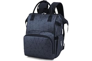 Lakpopya Baby Wickelrucksack - Multifunktionale Wickeltasche Rucksack, Wasserdichte Reise Wickelrucksack mit Großem Fassungsvermögen, Stilvolle Windeltasche für Eltern