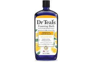 Dr Teal's Foaming Bath with Pure Epsom Salt Prebiotic Lemon Balm with Essential Oils 1L