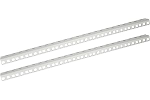 ‎HMF HMF 66812-07 Rackschiene für Serverschrank | 2 Stück | 10 Zoll | 12 HE | Lichtgrau