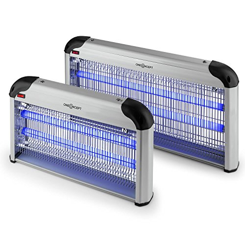 oneConcept • Psst B • Insektenvernichter • Mückenschutz • Insektenschutz • elektrisch • UV Lampe • 43 Watt • Hochspannungsgitter • ohne Chemie und Giftstoffe • herausnehmbare Schutzgitter • Auffangschale • Aufhängevorrichtung inkl. Kette • silber - 7