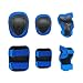 Produktbild Fontic Kinder Protektoren Set Schutzausrüstung 2 Knieschoner 2 Handgelenk Pads 2 Ellenbogenschutz Für Roller Skating Ice Skate Skateboard Inlineskates (S, Blau)