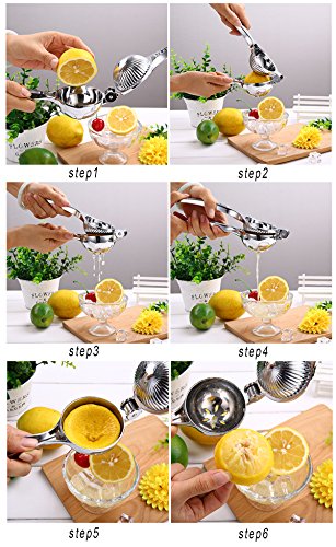 OVOS Neue Design Zitruspresse Zitronenpresse Professionelle Linde Entsafter Mit Petal förmiges Loch Wunderbare Küche Werkzeug für Zitronen, Limetten und Zitrusfrucht - 7