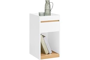 ‎SOBUY SoBuy FBT137-W stolik nocny, stolik nocny, stolik nocny, biały, szer. x wys. x gł.: ok. 30 x 55 x 35 cm
