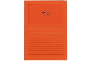ELCO Ordo "Classico" - Subcarpetas de papel con ventana - Naranja - caja de 100