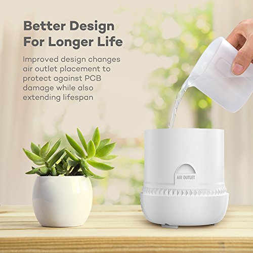 Aroma Diffuser 300ml TaoTronics Ätherisches Öl Diffuser Luftbefeuchter Aromatherapie Touch Controls Timer PCB Schutz PP Gehäusen 7 farbige LEDs - 8