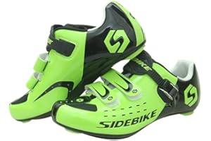 Msport Chaussures de Cyclisme de vélo de Route Respirantes Chaussures de vélo pour Homme/Femme compatibles Look