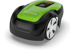 Greenworks Optimow M Tondeuse Robot à Gazon Jusqu'à 500 m2 avec Pente 30 %, Ultra Silencieuse, Contrôle Bluetooth, Facile à Installer, Fonctions Sécurité Avancées, Protection Antivol, Garantie 3 Ans