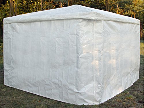 Preisvergleich Produktbild Promadino Wetterschutzumhang weiß für Pavillon Mindelheim