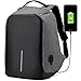 Produktbild youpeck 14 ~ 39,6 cm Universal Diebstahlschutz Laptop Rucksack mit USB-Lade-Port, verdeckte Reißverschlüsse und Größeres Volumen Kapazität, Casual Leicht Wasserdicht für Schule/Reisen grau dunkelgrau