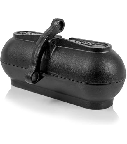 Fer à Hamburger Petromax - Fonte - Pour BBQ Et Feu De Bois - 2 Patties De 12 Cm - Poignées Bois