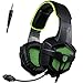 Produktbild [SADES 2016 Multi-Platform Neue Xbox one PS4 Gaming Headset], SA-807 Green Gaming Headsets Kopfhörer Gaming Kopfhörer mit Mikrofon für Xbox One PS4 PC Laptop Mac iPad Smartphone (Schwarz&Grün)