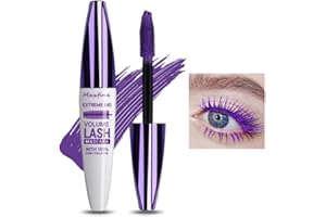 SONGVISON Máscara de pestañas en crema 5D Volumen y Longitud, Máscara de Extensión de Pestañas Efecto Volumen, Resistente al agua y de larga duración con definición, Máscara de pestañas rizadora,#5 Morado