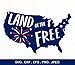 Price comparison product image gwcDecals Land of the free decal America map decal 4th of July decal fourth of july decal Merica decal United States decal vinyl decal sticker